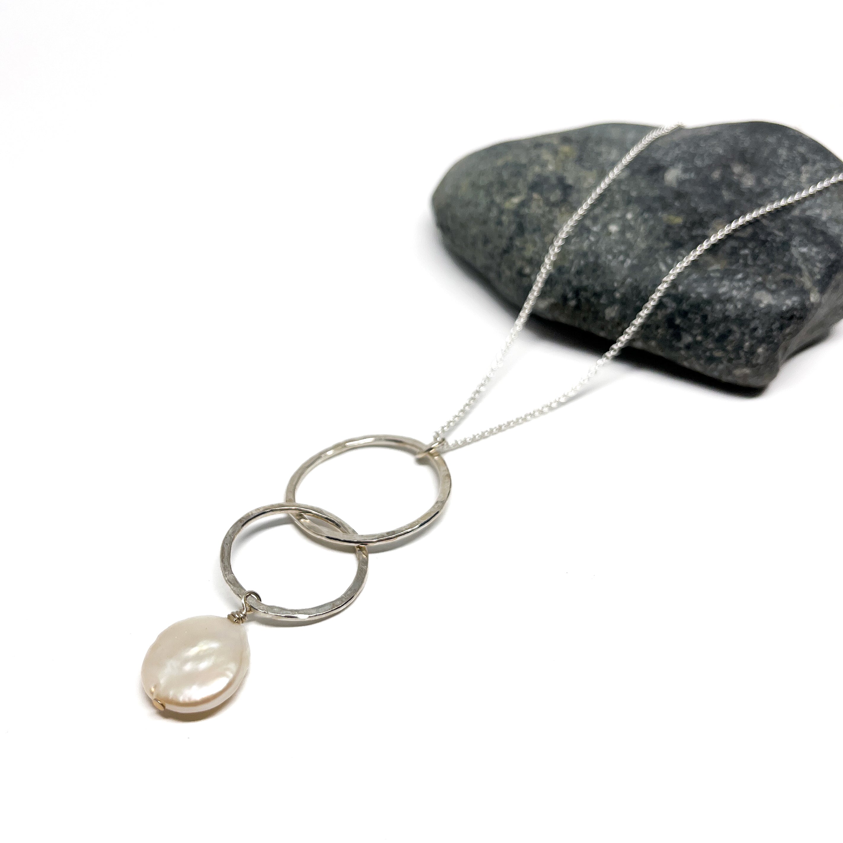 Double Loop Pearl Necklace