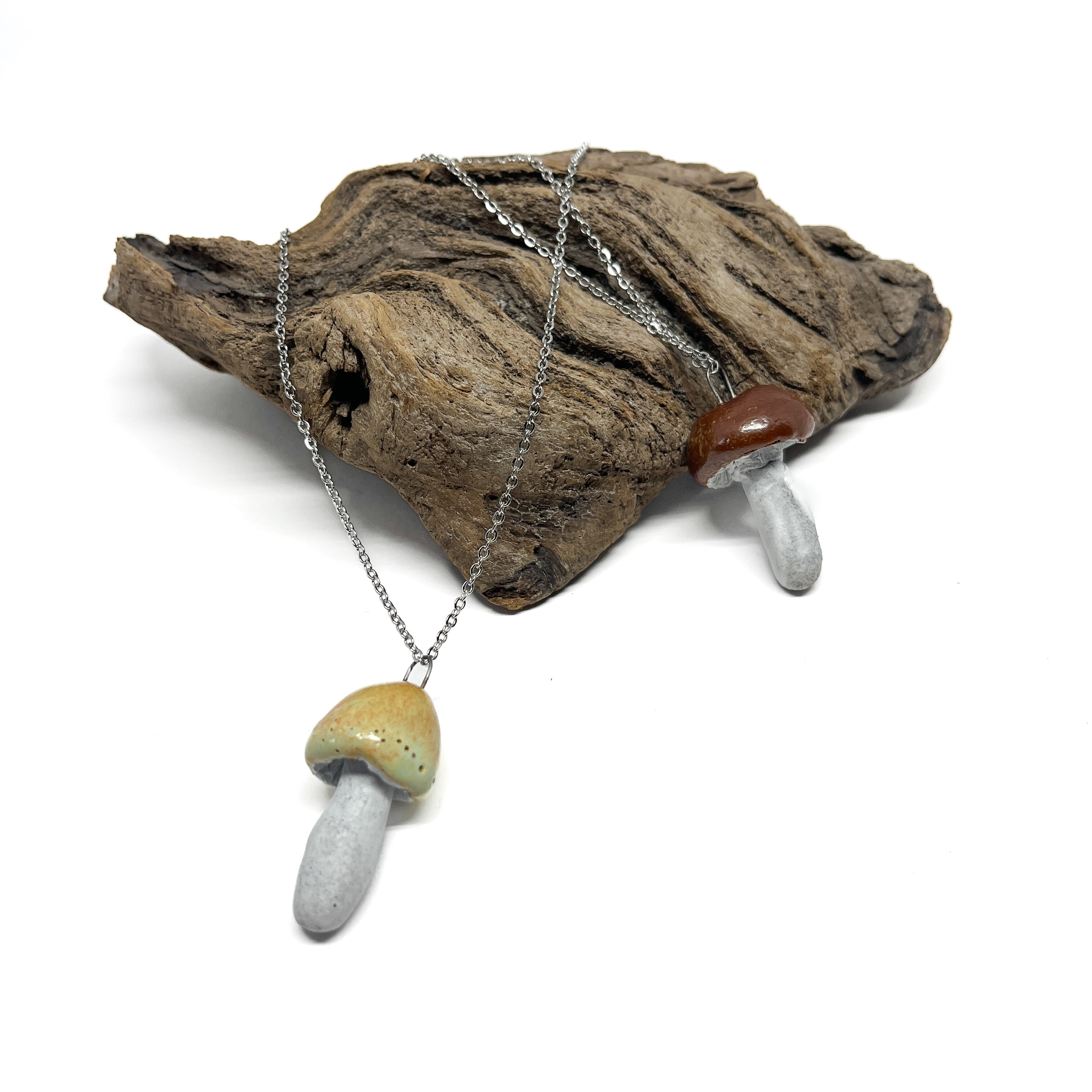 Ceramic Mushroom Necklace