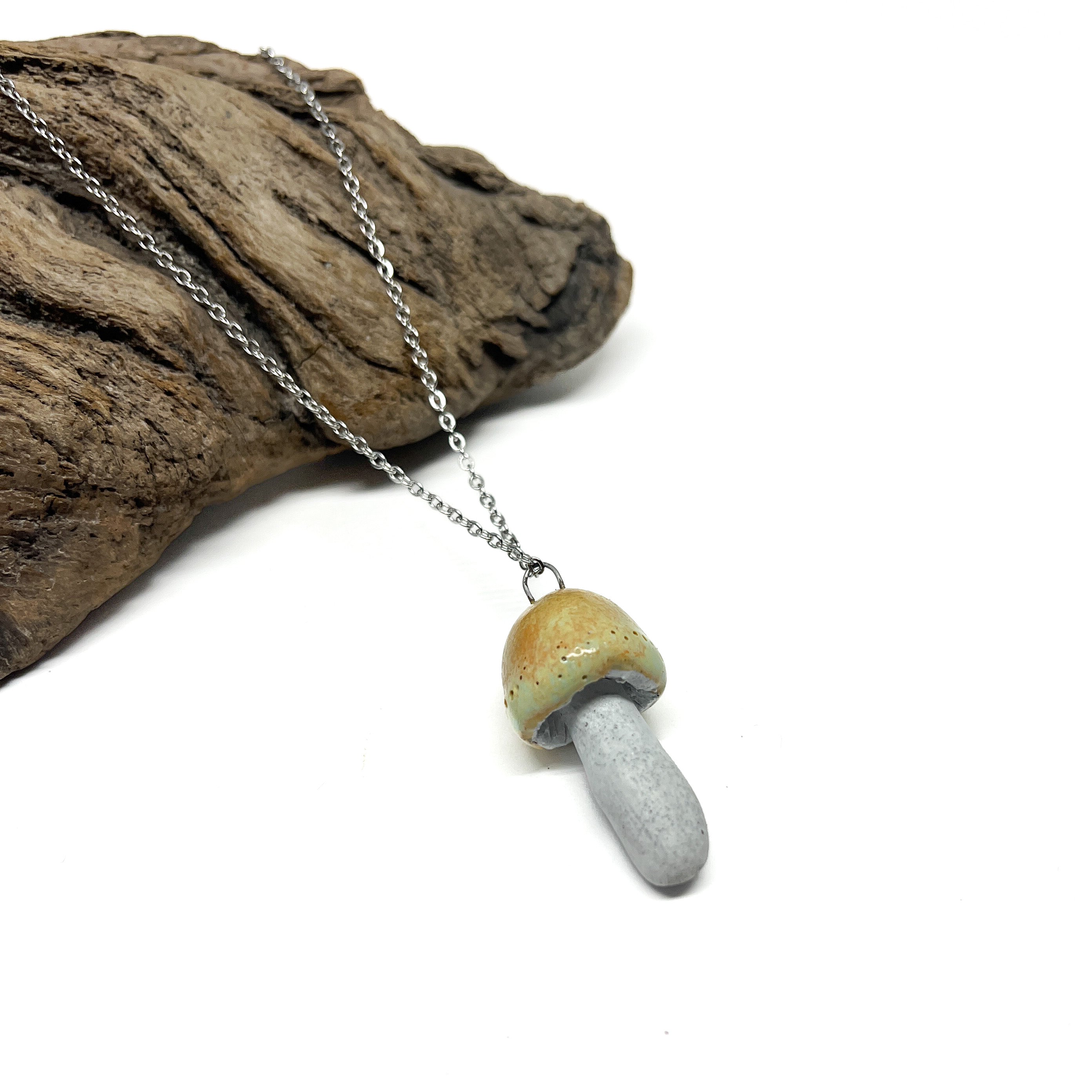 Ceramic Mushroom Necklace