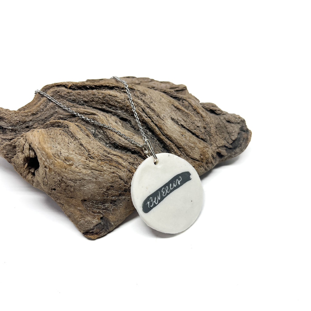 Gold Branch Porcelain Necklace