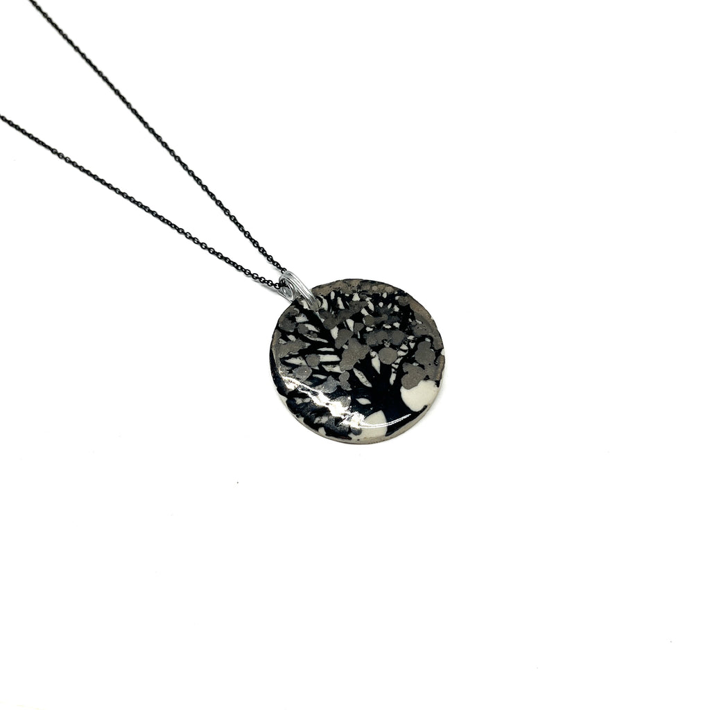 Gold Ceramic Tree Necklace