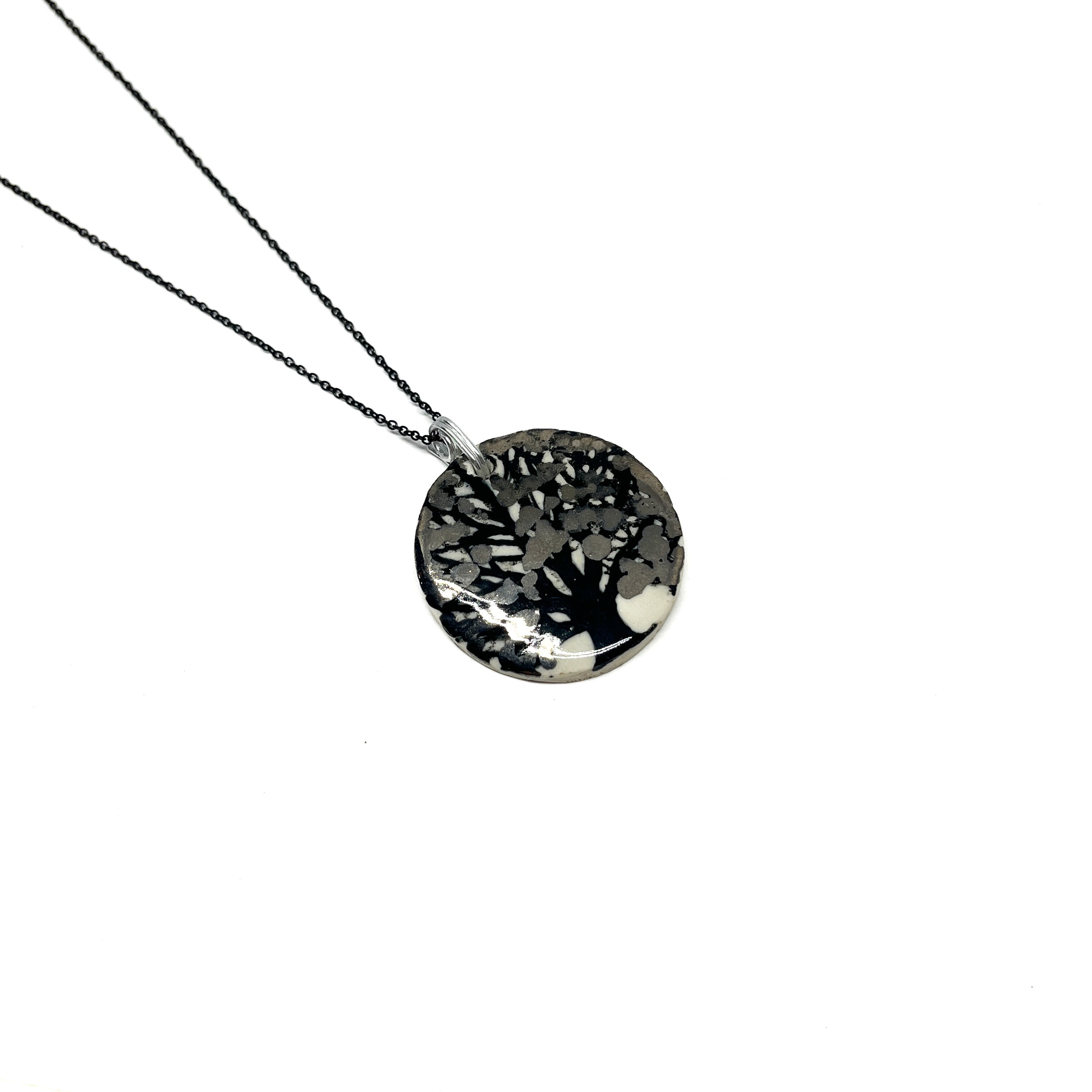 Gold Ceramic Tree Necklace