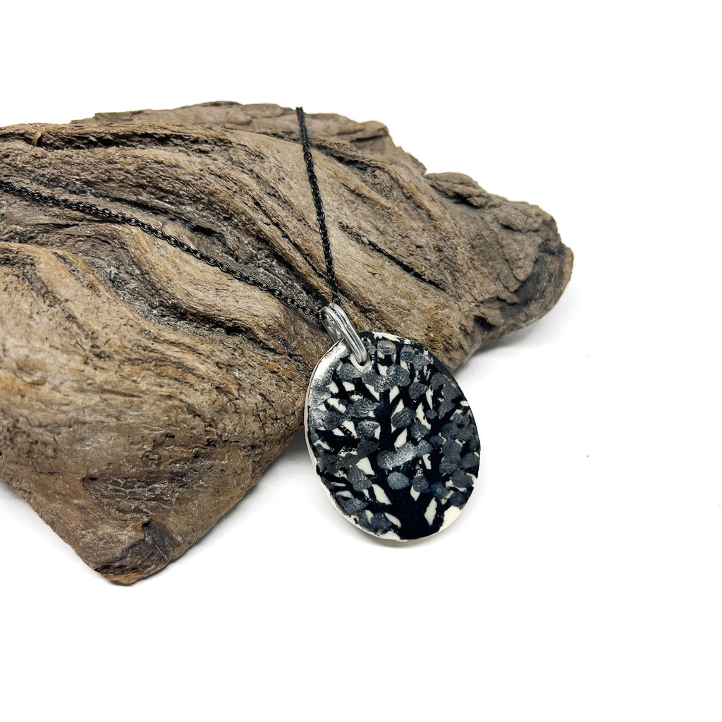 Gold Ceramic Tree Necklace