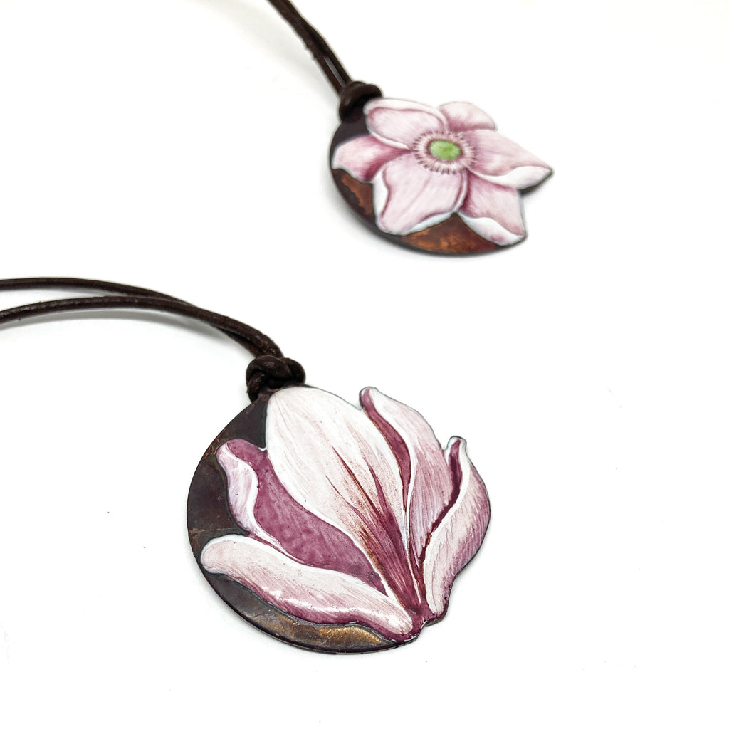 Enamel Flower Necklace