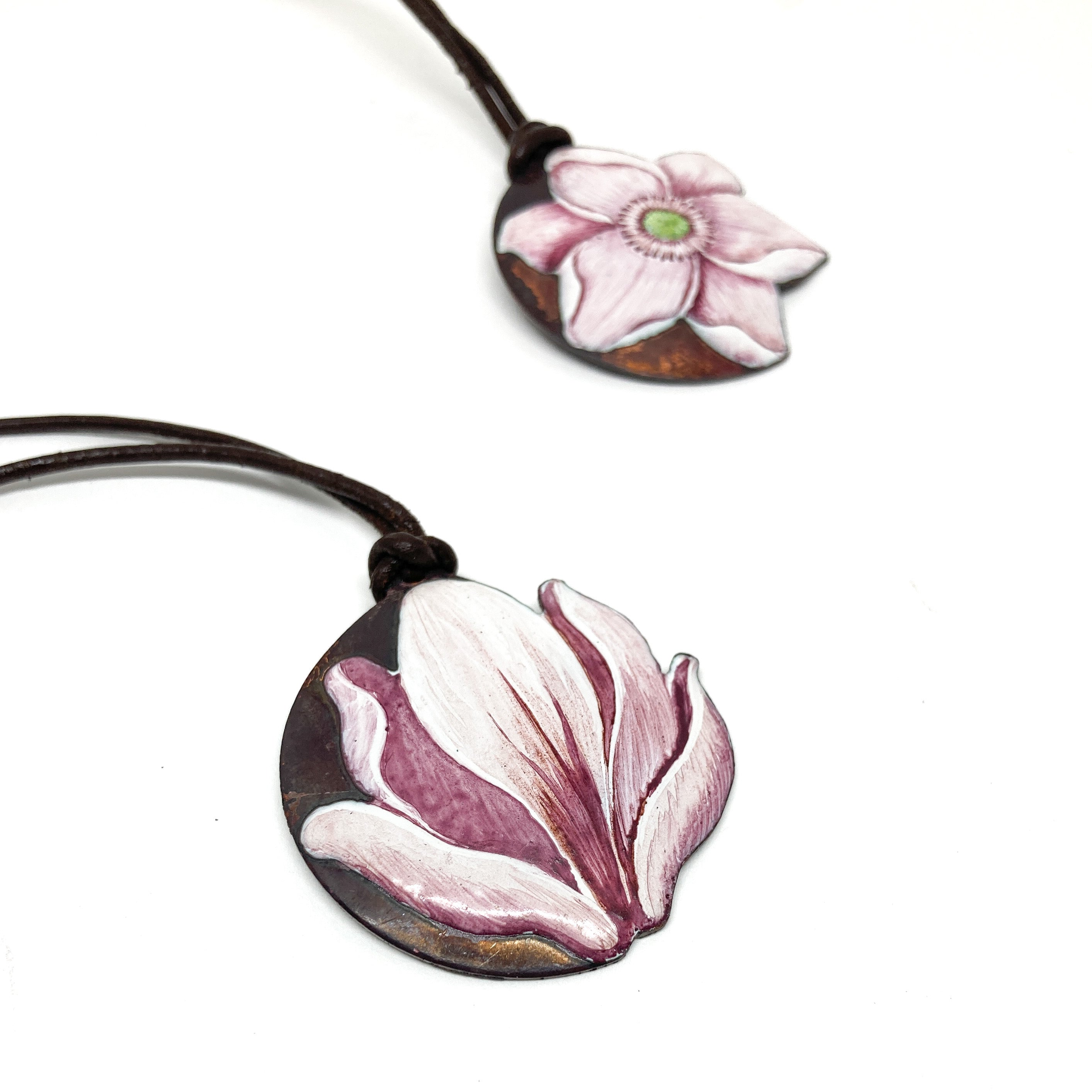 Enamel Flower Necklace