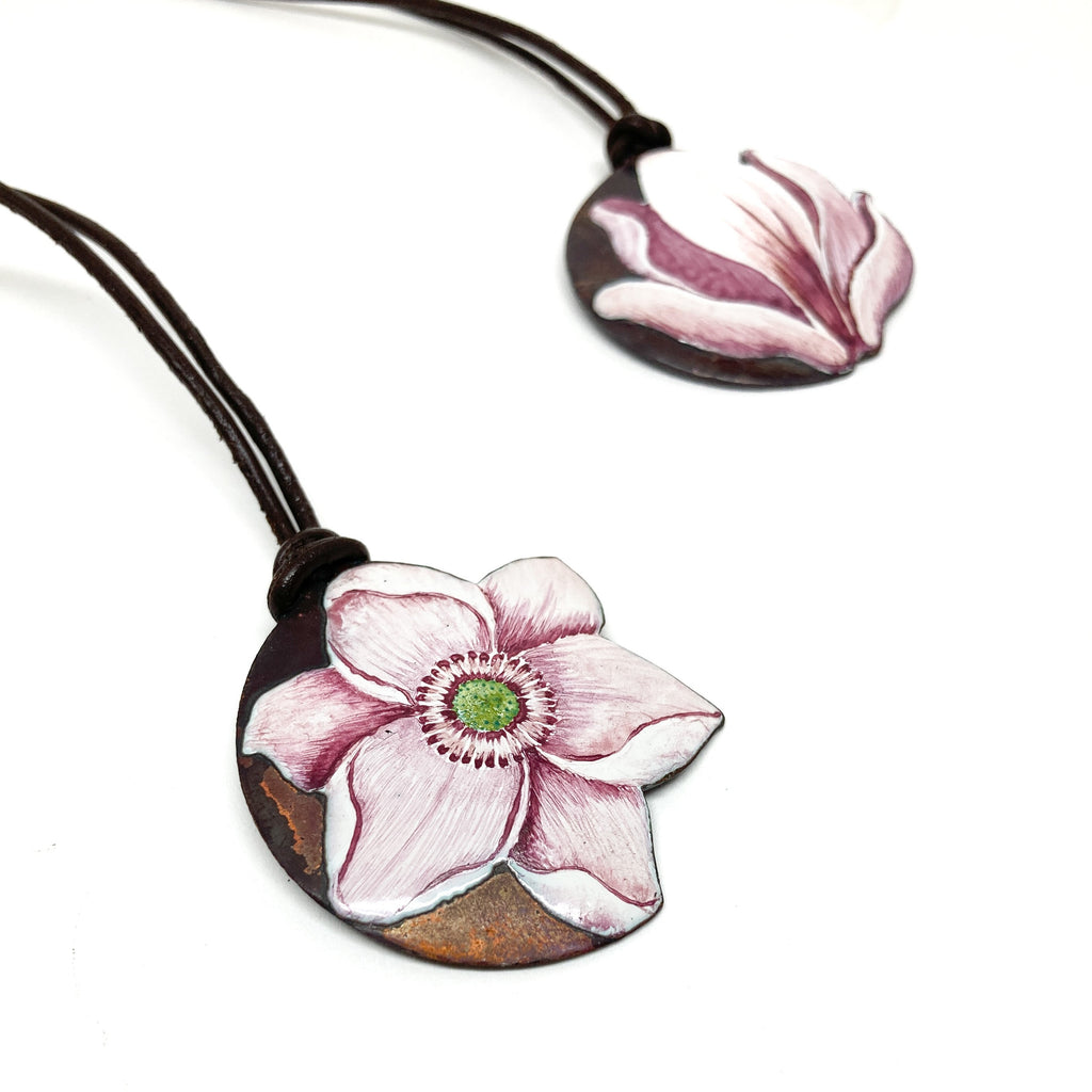 Enamel Flower Necklace