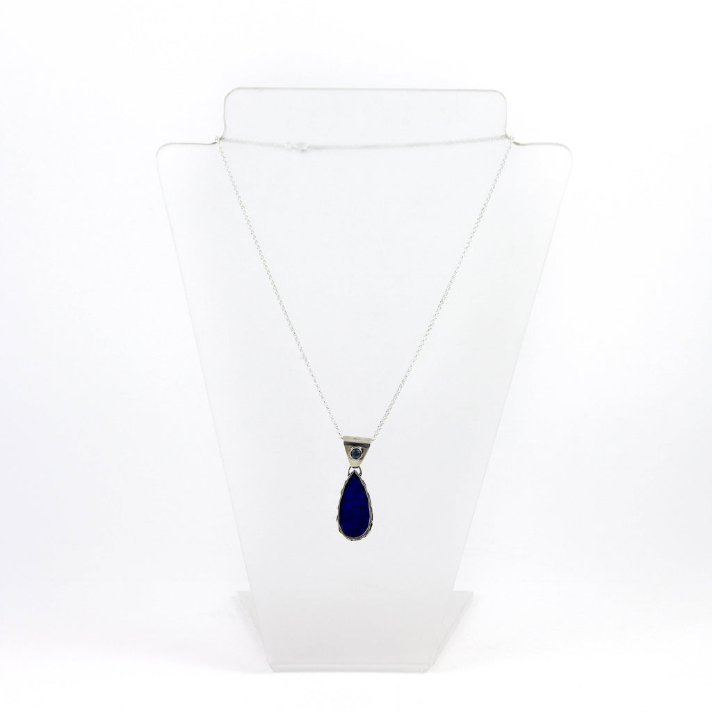 Geometric Necklace with Lapis